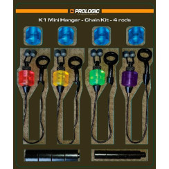 Набір свінгерів Prologic K1 Mini Hanger - Chain Kits 4 rod red/yellow/green/blue/purple