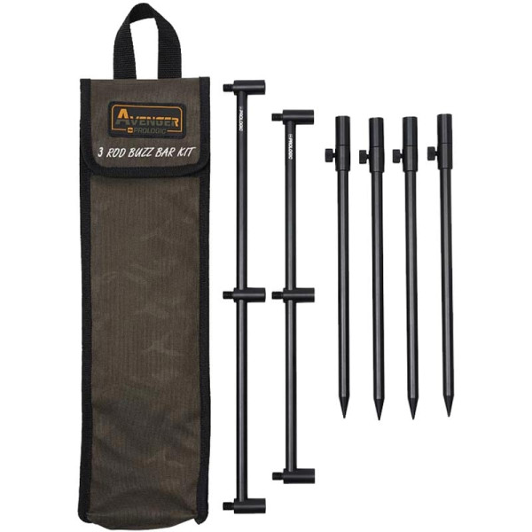 Бузбар Prologic Avenger 3 Rod Buzz Bar Kit & Carrycase 20-34cm 0.537kg