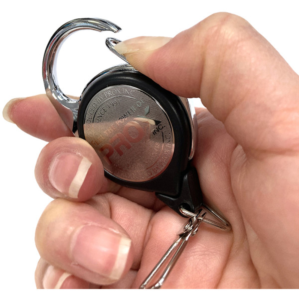 Retriever Prox Carabiner Pin On Reel silver