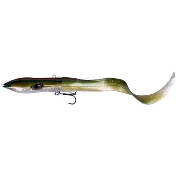 Wobbler Savage Gear 3D Hard Eel Tail Bait 170SS 170mm 40.0g #10 Green Silver