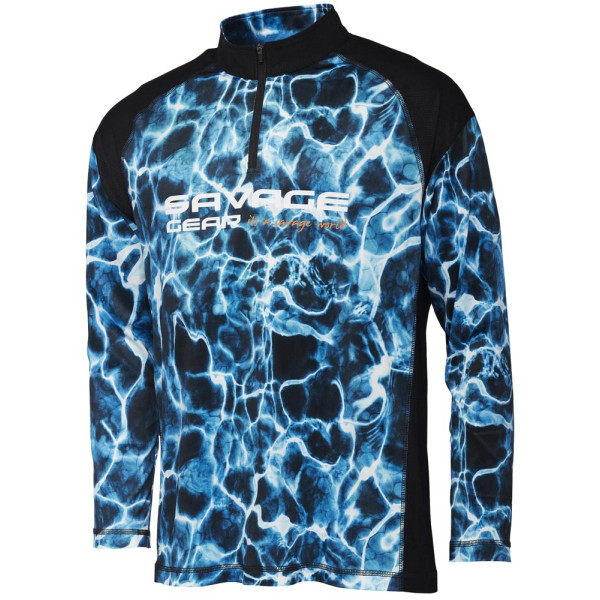 Raglan Savage Gear Marine UV Long Sleeve Tee XXL c: sea blue