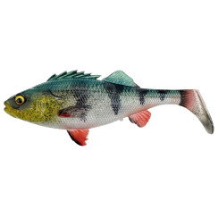 Силікон Savage Gear 4D Perch Shad 125mm 20.0g Green Silver 20Pcs Bulk