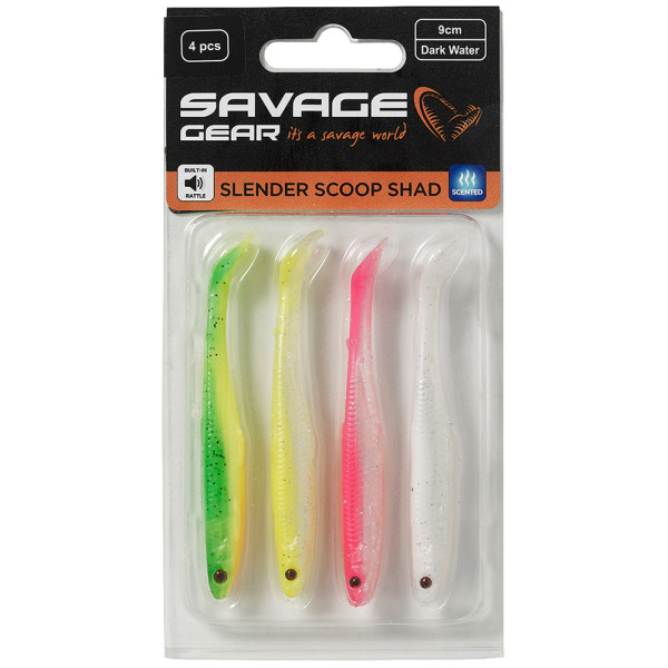 Силікон Savage Gear Slender Scoop Shad 150мм 17.0g Dark Water Mix (4 шт/уп)