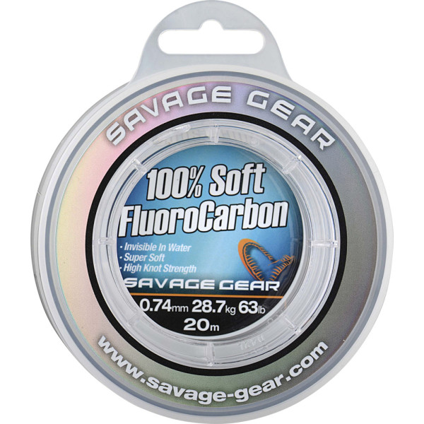 Флюорокарбон Savage Gear Soft Fluorocarbon 50m 0.17mm 2.10kg Clear
