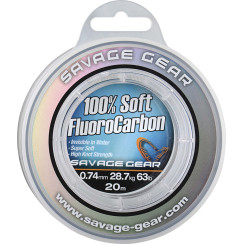 Флюорокарбон Savage Gear Soft Fluorocarbon 20m 0.74mm 28.7kg Clear