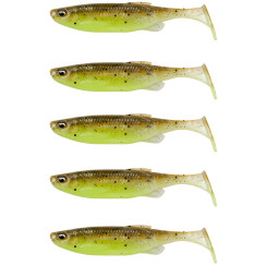 Силикон Savage Gear Fat Minnow T-Tail 130mm 20.0g Green Pearl Yellow (5 шт/уп)