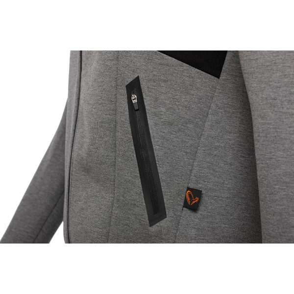 Raglan Savage Gear Tec-Foam Zip Hoodie M c:dark gray melange