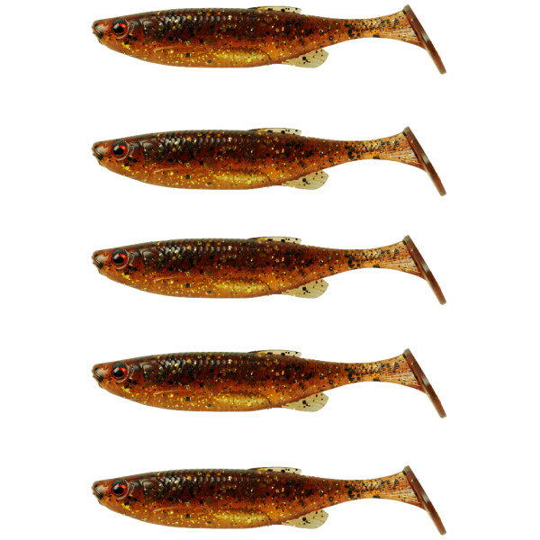 Silicone Savage Gear Fat Minnow T-Tail 75mm 5.0g Motoroil UV (5 pcs/pack)