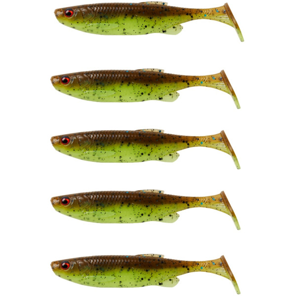 Силикон Savage Gear Fat Minnow T-Tail 75mm 5.0g Chartreuse Pumpkin (5 шт/уп)