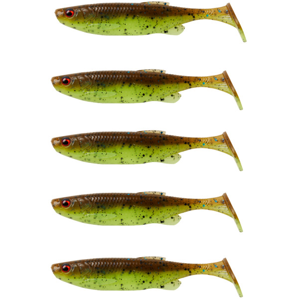 Силікон Savage Gear Fat Minnow T-Tail 90мм 7.0g Chartreuse Pumpkin (5 шт/уп)
