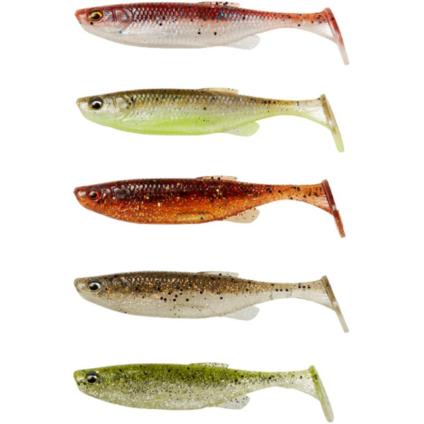 Силикон Savage Gear Fat Minnow T-Tail 75mm 5.0g Clearwater Mix (5 шт/уп)