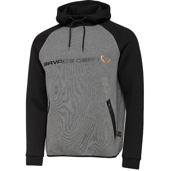 Raglan Savage Gear Tec-Foam Hoodie M c: dark gray melange