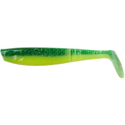 Silicone Ron Thompson Shad Paddletail 100mm uv green/lime per piece