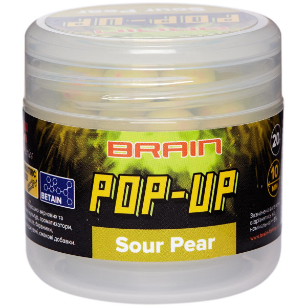 Бойлы Brain Pop-Up F1 Sour Pear (груша) 10mm 20g