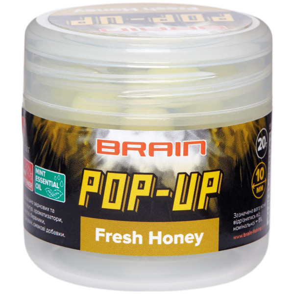 Brain Pop-Up F1 Fresh Honey Boilies (honey with mint) 10mm 20g