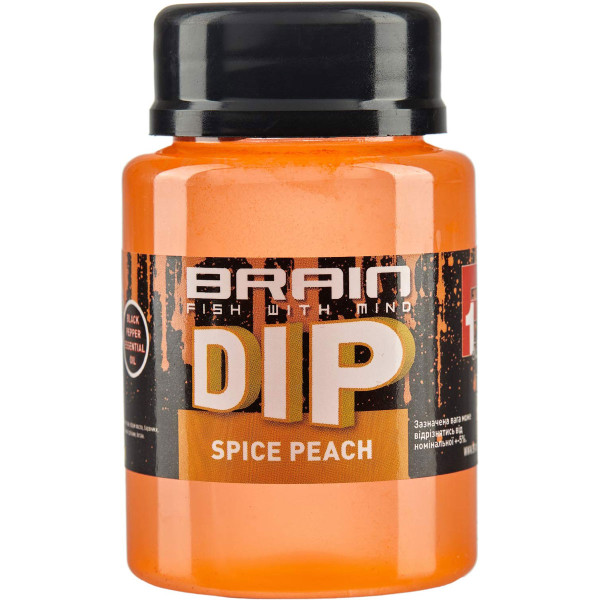 Brain F1 Spice Peach Boilie Dip (100ml)