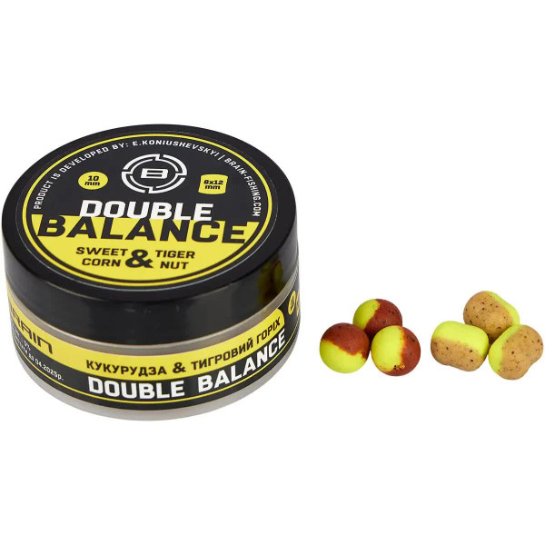 Brain Double Balance Sweet Corn & Tiger Nut Boilies (12+10x14mm)