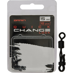Вертлюжок с застежкой Brain Quick Change Lock 15mm (10 шт/уп) SGCA-8030-15
