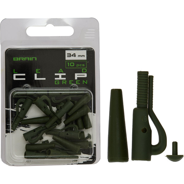 Безпечна кліпса Brain Lead Clip 34mm Green (10 шт/уп) SGXA-90472