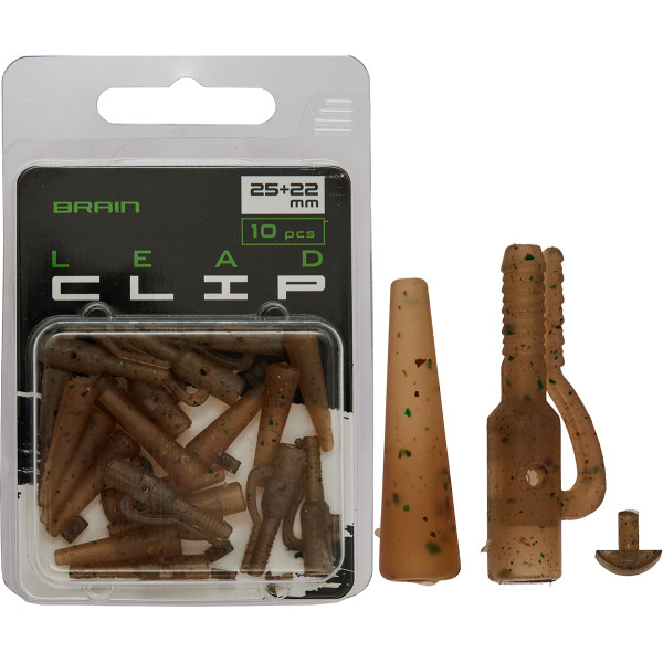 Безопасная клипса Brain Lead Clip With Cone 25+22mm Camo (10 шт/уп) SGXA-CA02