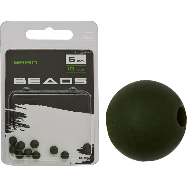 Бусинка Brain Beads 6mm (10 шт/уп) Green SGXA-9240-6