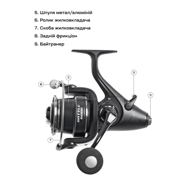 Котушка Brain Battle 6000, 5.1:1, 6+1BB Screw Handle
