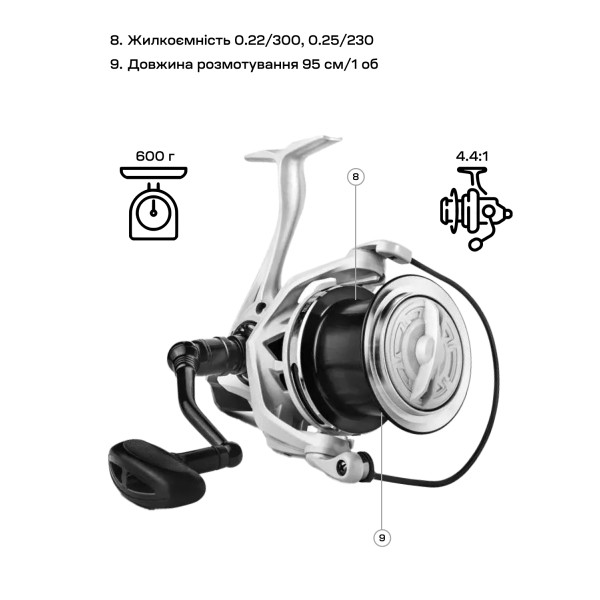 Brain Apex SW 10000 9+1BB 4.4:1 Reel