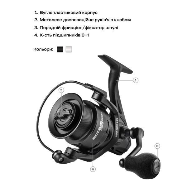 Brain Scout SE-B 4000S 8+1BB 4.9:1 Black Reel