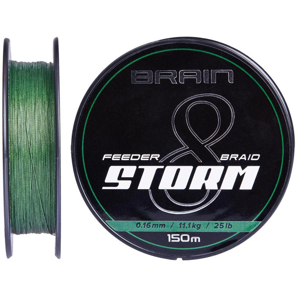 Cord Brain Storm 8X (green) 150m 0.18mm 27lb/12.2kg