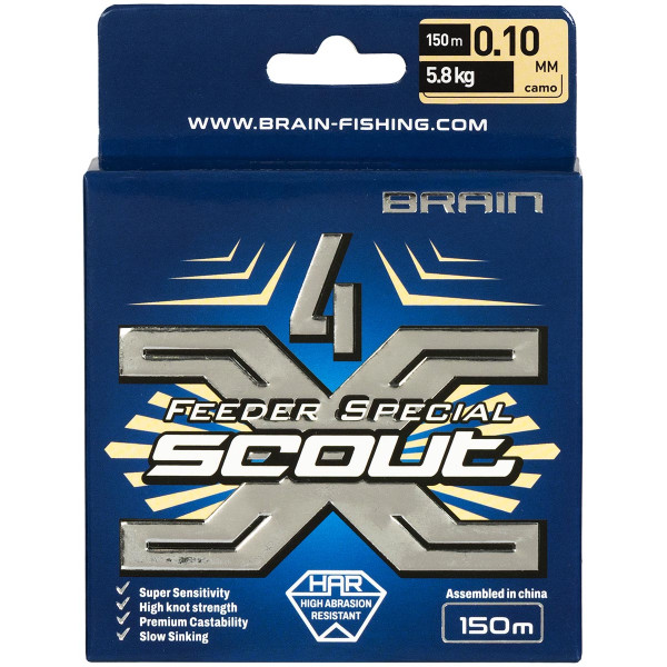 Cord Brain Scout 4X 150m (camo) 0.100mm 5.8kg