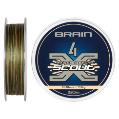 Шнур Brain Scout 4X 150м (camo) 0.128mm 7.2kg