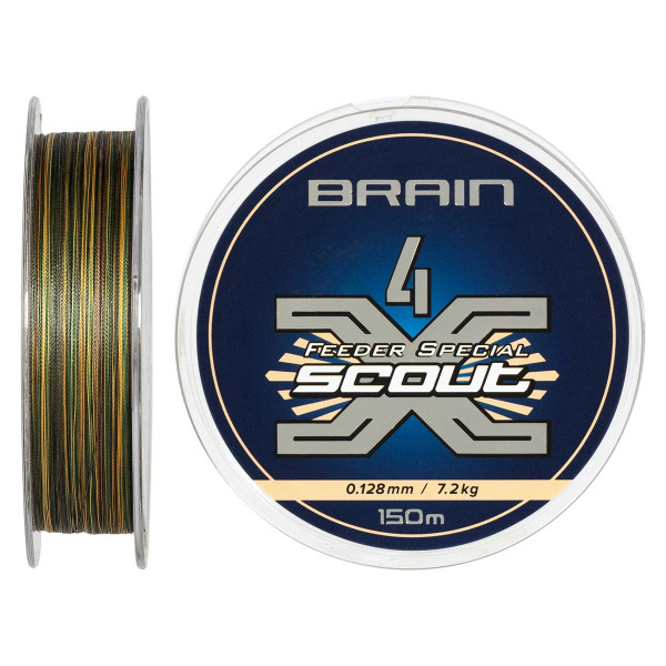 Шнур Brain Scout 4X 150м (camo) 0.128mm 7.2kg