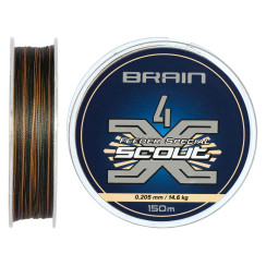 Шнур Brain Scout 4X 150м (camo) 0.205мм 14,6kg