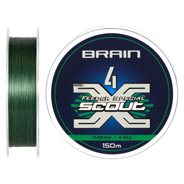 Cord Brain Scout 4X 150m (deep green) 0.080mm 4.4kg