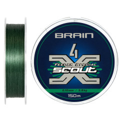 Шнур Brain Scout 4X 150м (deep green) 0.100mm 5.8kg