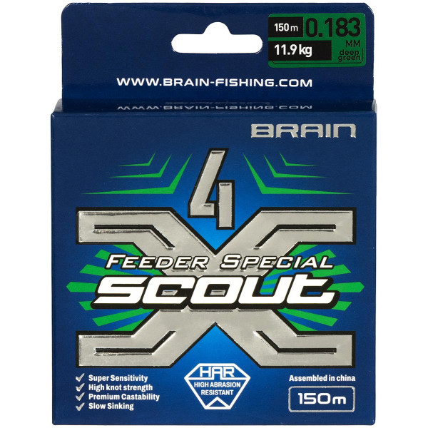 Cord Brain Scout 4X 150m (deep green) 0.183mm 11.9kg