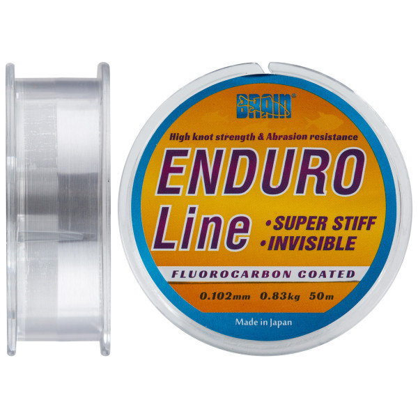 Brain Enduro fishing line, 50 m, 0.102 mm, #0.4, 0.83 kg, 1.8 lb, color: smoke