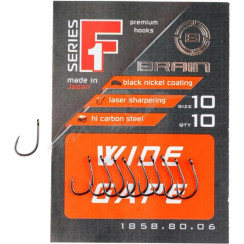 Крючок Brain F1 Wide Gape 8, 10 шт/уп