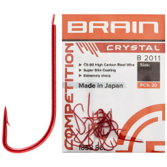 Крючок Brain Crystal B2011 #10 (20 шт/уп) ц:red