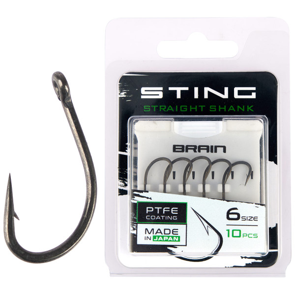 Крючок Brain Sting Straight Shank #6 (10 шт/уп)