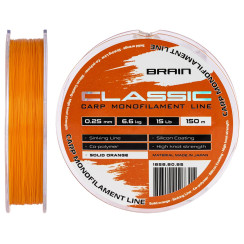 Brain Classic Carp Line (solid orange) 150m 0.25mm 15lb 6.6kg