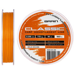 Brain Classic Carp Line (solid orange) 150m 0.28mm 18lb 7.9kg