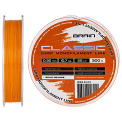 Brain Classic Carp Line (solid orange) 300m 0.35mm 25lb 10.7kg
