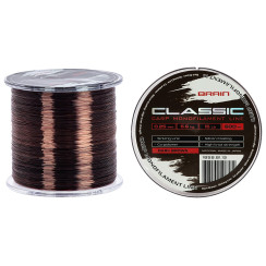 Brain Classic Carp Line (dark brown) 600m 0.25mm 15lb 6.6kg