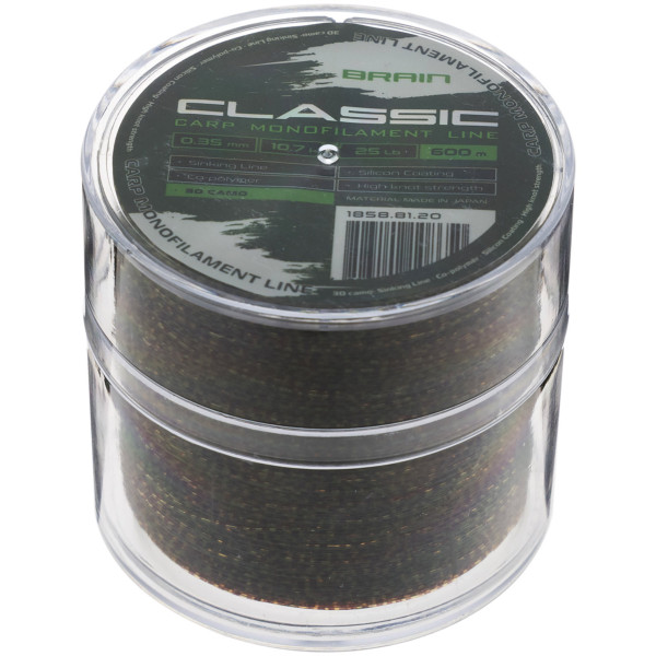 Brain Classic Carp Line 3D (camo) 600m 0.35mm 25lb 10.7kg