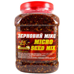 Зерновая смесь 3KBaits Зерновий Микс Micro Seed Mix (натуральний) ведро/банка 3л