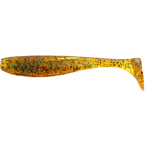 FishUP Wizzle Shad 5" Silicone #036 Caramel/Green & Black (4 pcs/pack)