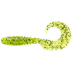 Силікон FishUP Fancy Grub 2.5" #055 - Chartreuse/Black (10шт/уп)
