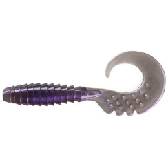 Silicone FishUP Fancy Grub 1\" #058 Purple Smoke Pearl/Silver (12pcs/pack)"
