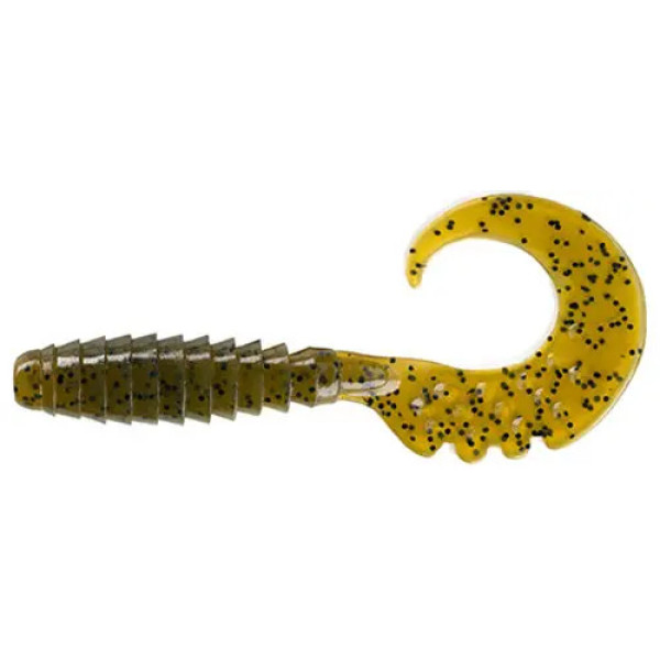 FishUP Fancy Grub 1" Silicone #074 - Green Pumpkin Seed (12 pcs/pack)